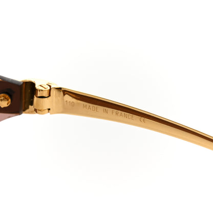 Cartier Metal Panthere De Cartier Rimless Sunglasses Gold 6 of 9