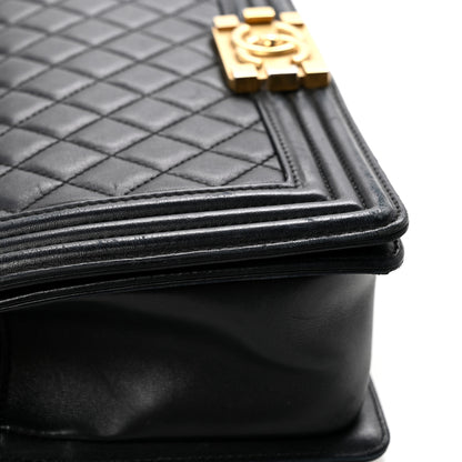 Chanel Lambskin Quilted Medium Boy Flap Black 15 of 15