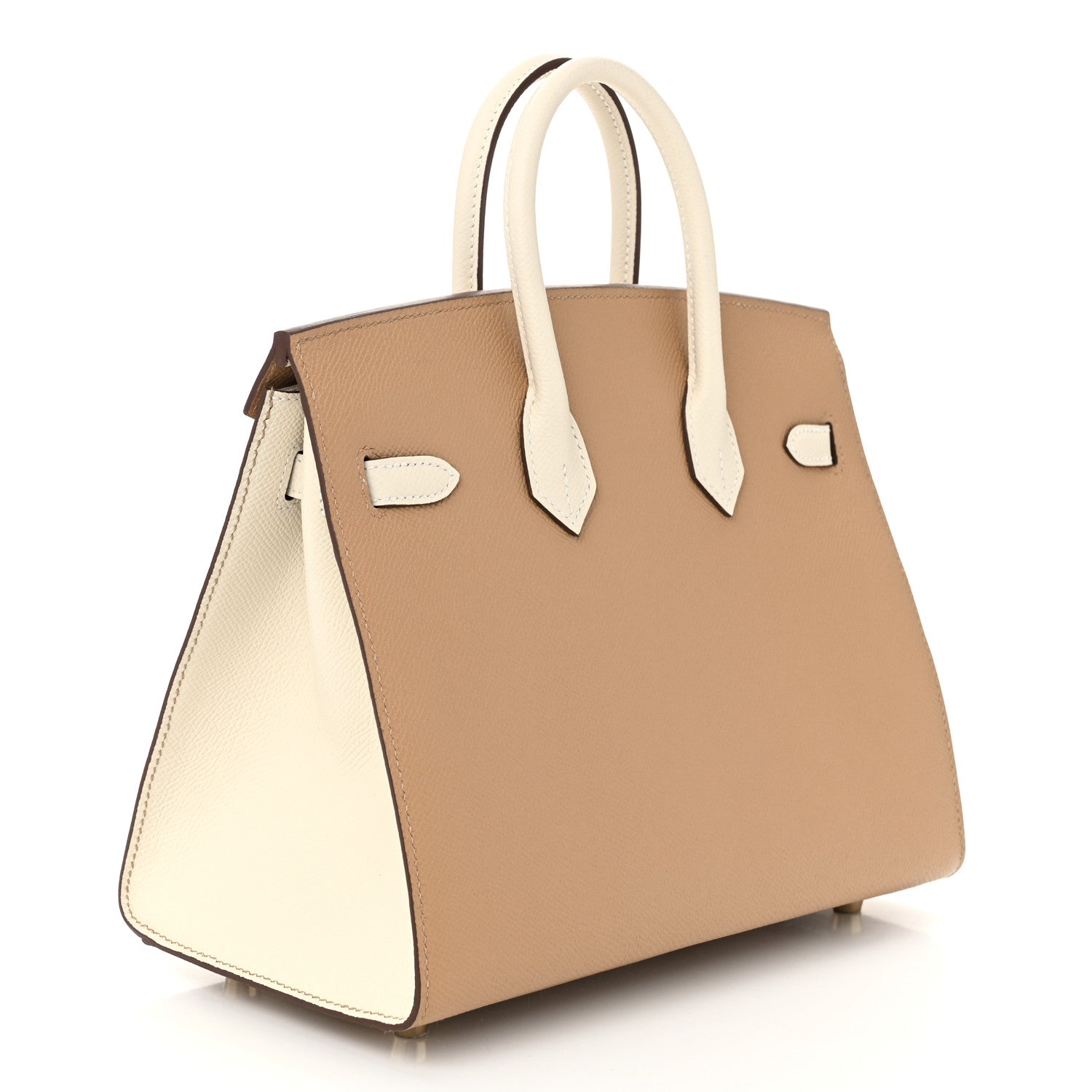 Hermes Epsom Horseshoe Birkin Sellier 25 Biscuit Nata 3 of 11