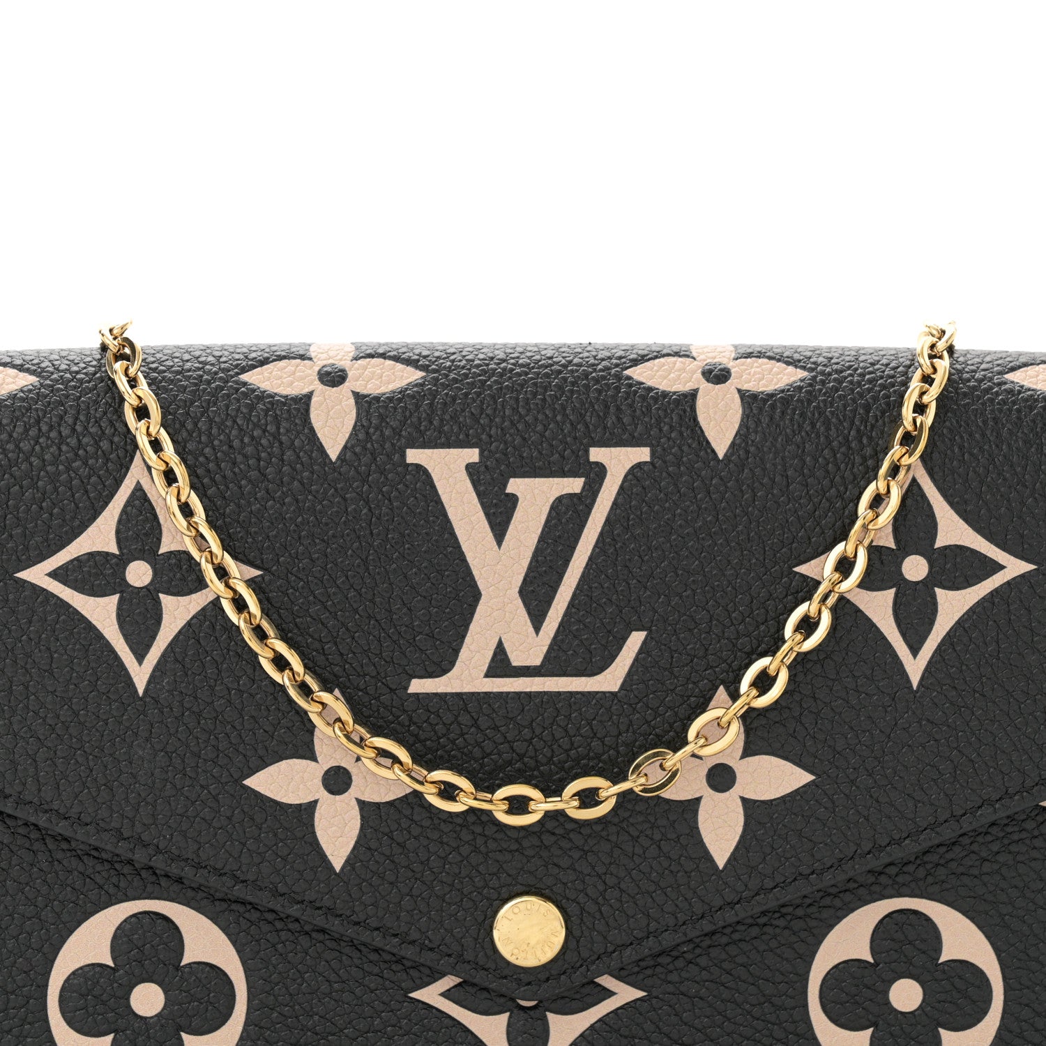 Louis Vuitton Empreinte Monogram Giant Felicie Pochette Black Beige 8 of 11