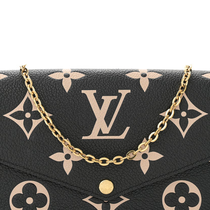 Louis Vuitton Empreinte Monogram Giant Felicie Pochette Black Beige 8 of 11