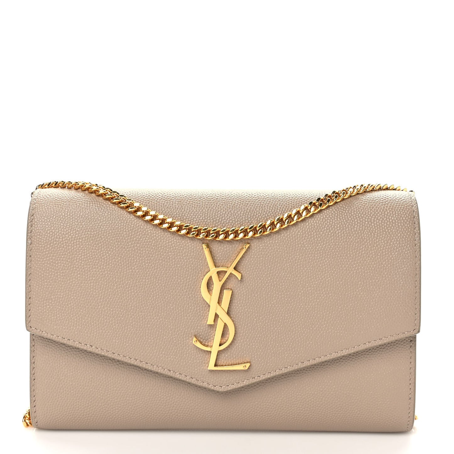 Grain De Poudre Monogram Uptown Chain Wallet Dark Beige