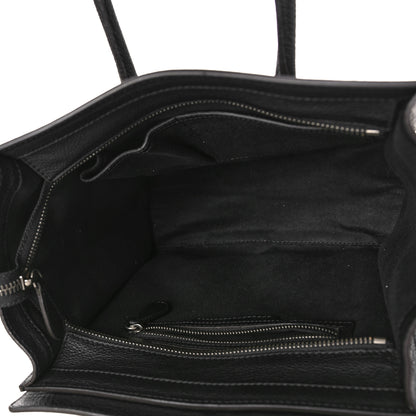 Celine Drummed Calfskin Micro Luggage Black 5 of 8