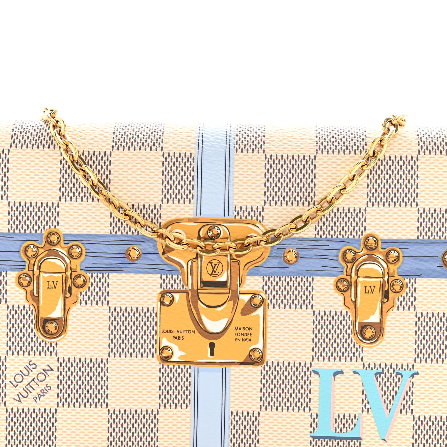Damier Azur Summer Trunks Pochette Weekend