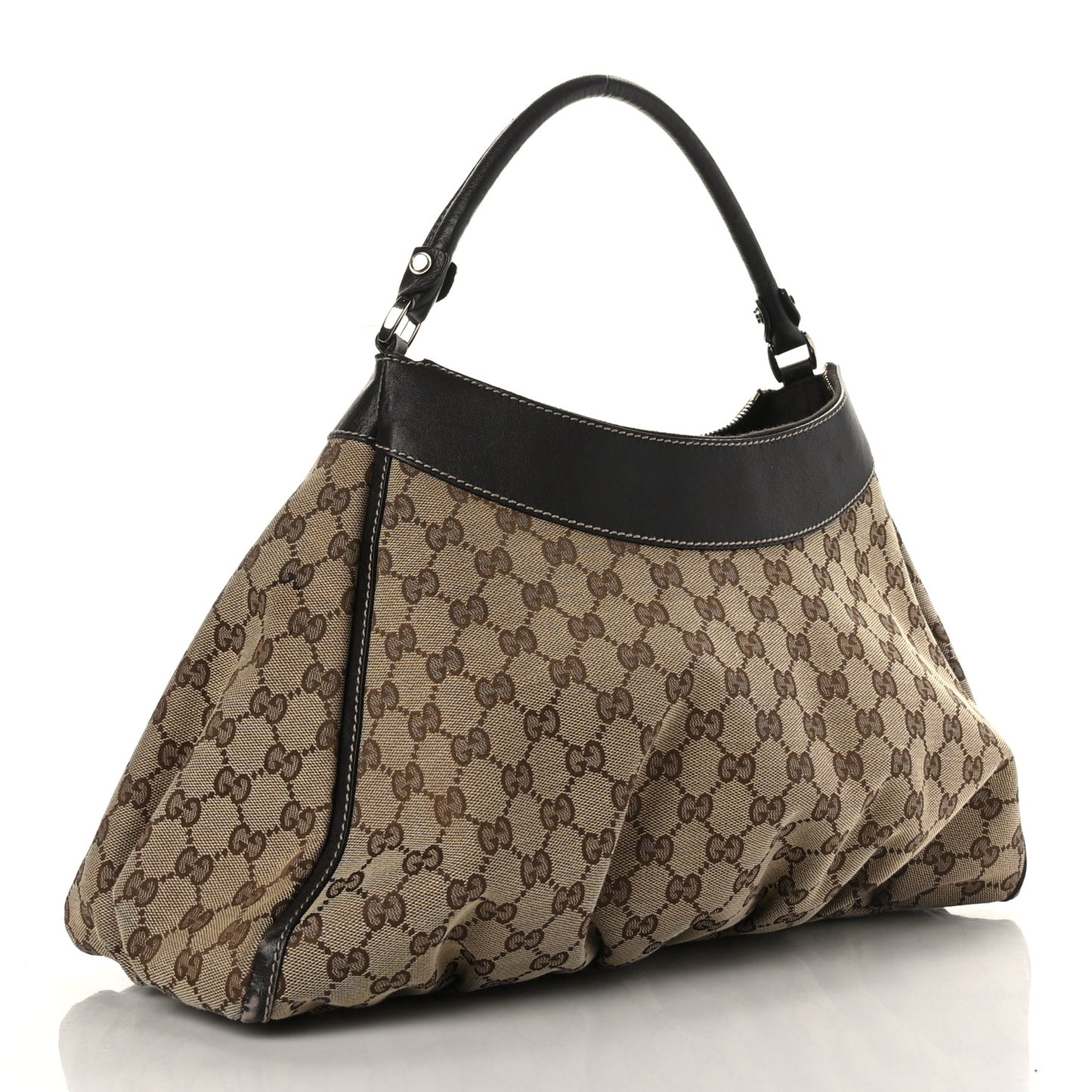 Monogram Large D Gold Hobo Dark Brown