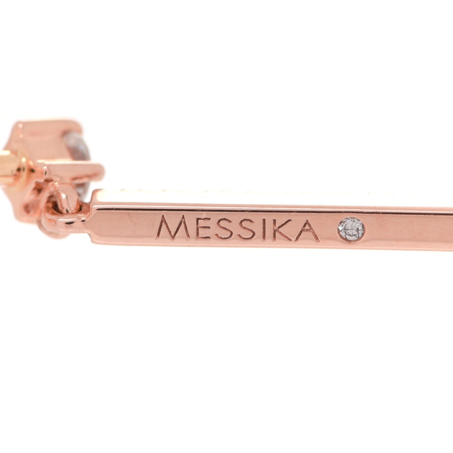 Messika 18K Rose Gold Diamond Glam Azone Oval Drop Earrings 4 of 7