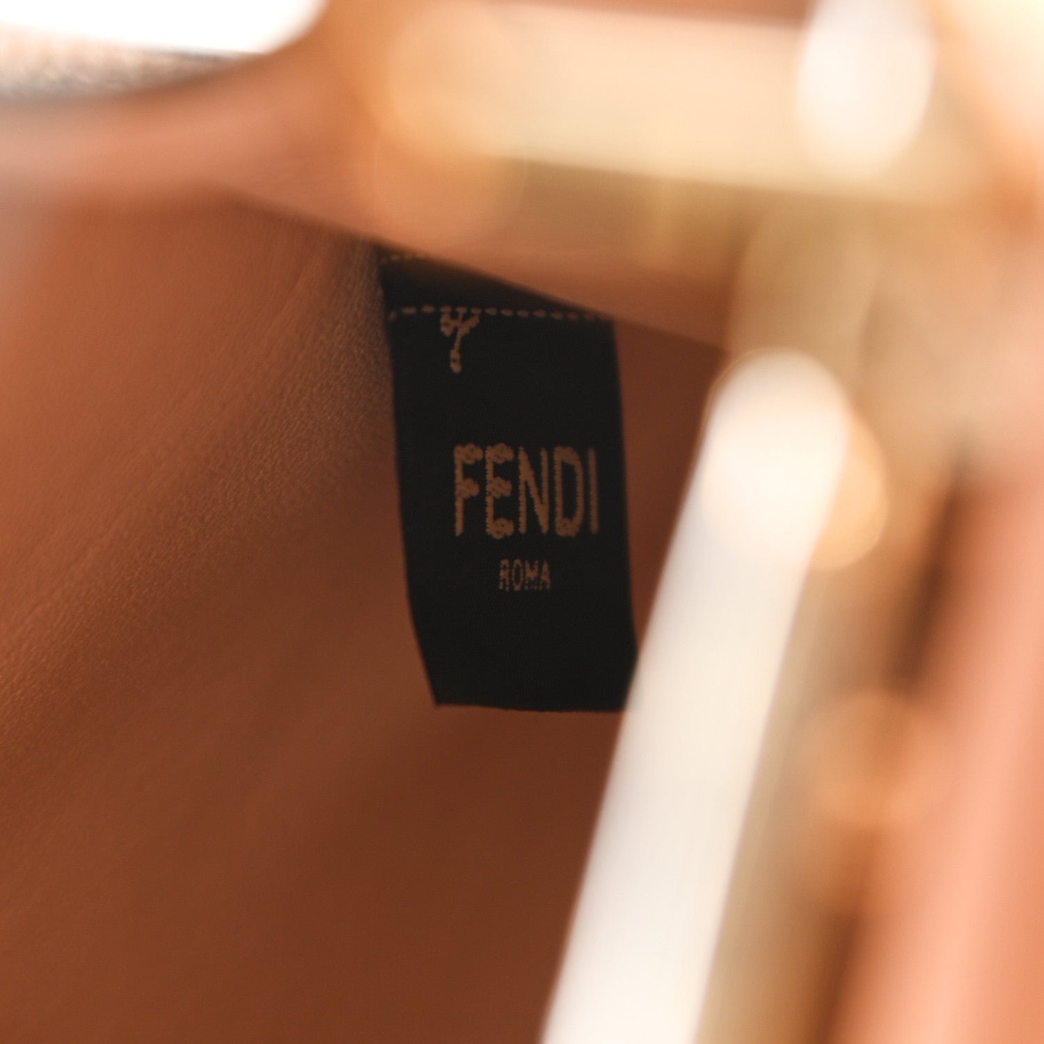 Fendi Vitello Seta Shiny Nappa Medium Peekaboo I SEE U Satchel Miele Scuro Light Rose 6 of 10