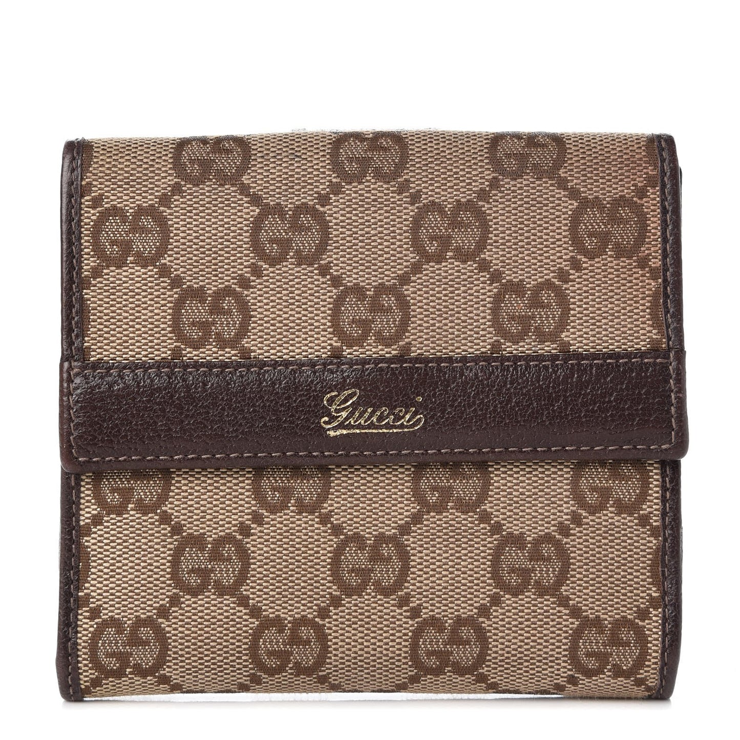 Monogram French Flap Wallet Dark Brown