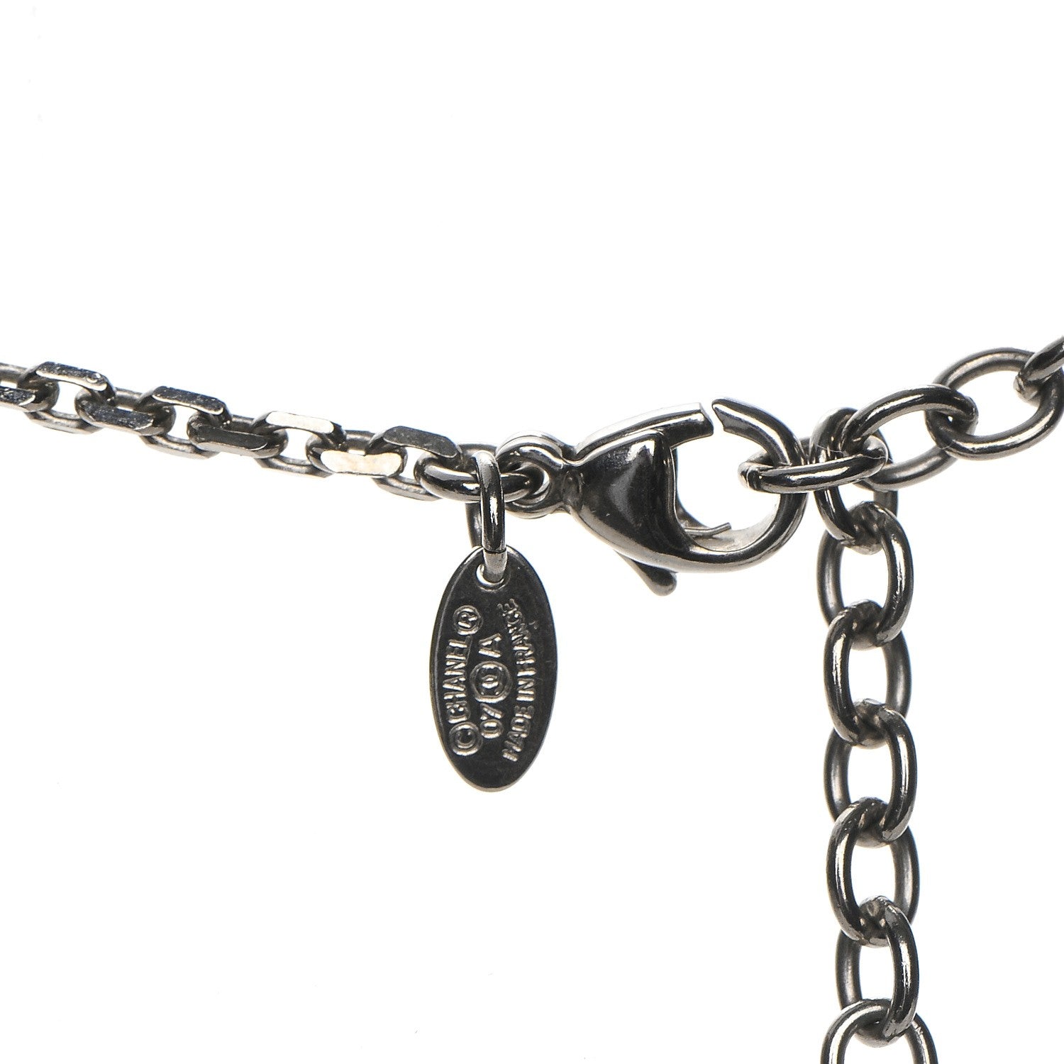 Chanel Lucite CC Square Charm Necklace 5 of 6