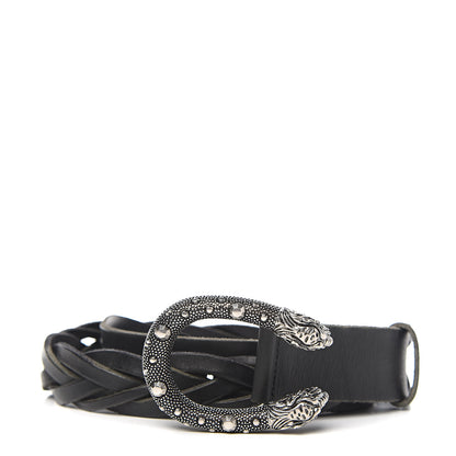 Gucci Calfskin Braided Dionysus Belt 95 38 Black 1 of 4