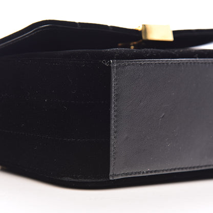 Saint Laurent Velvet Matelasse Small Vicky Chain Bag Black 8 of 10