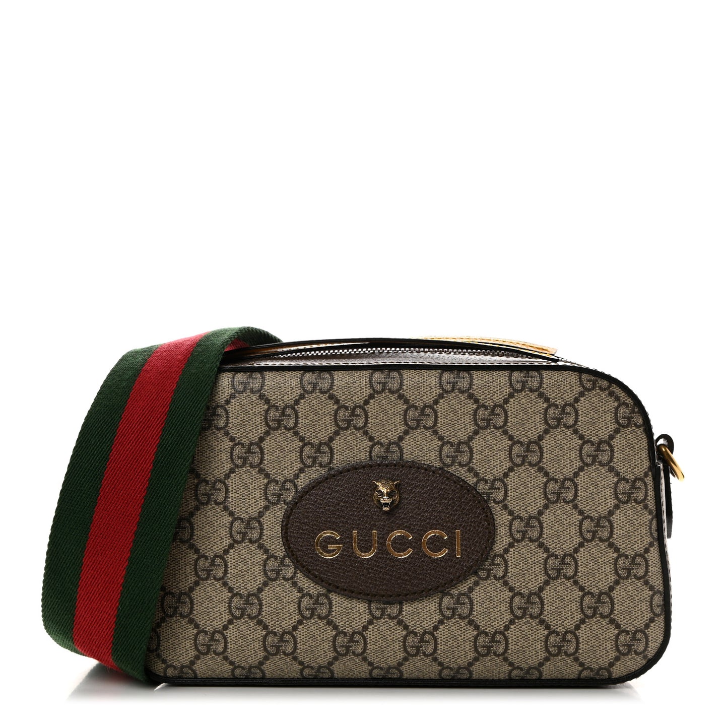 GG Supreme Monogram Web Neo Vintage Shoulder Bag Beige New Acero Crop