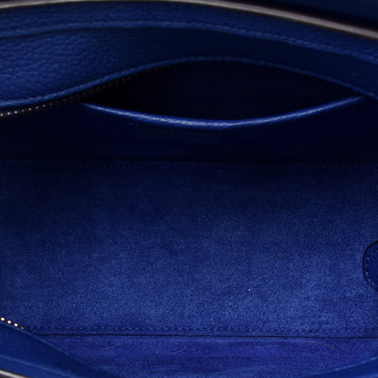 Celine Drummed Calfskin Nano Luggage Indigo 6 of 10