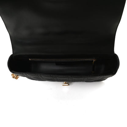 Christian Dior Grained Calfskin Cannage Large Caro Bag Black 5 of 15
