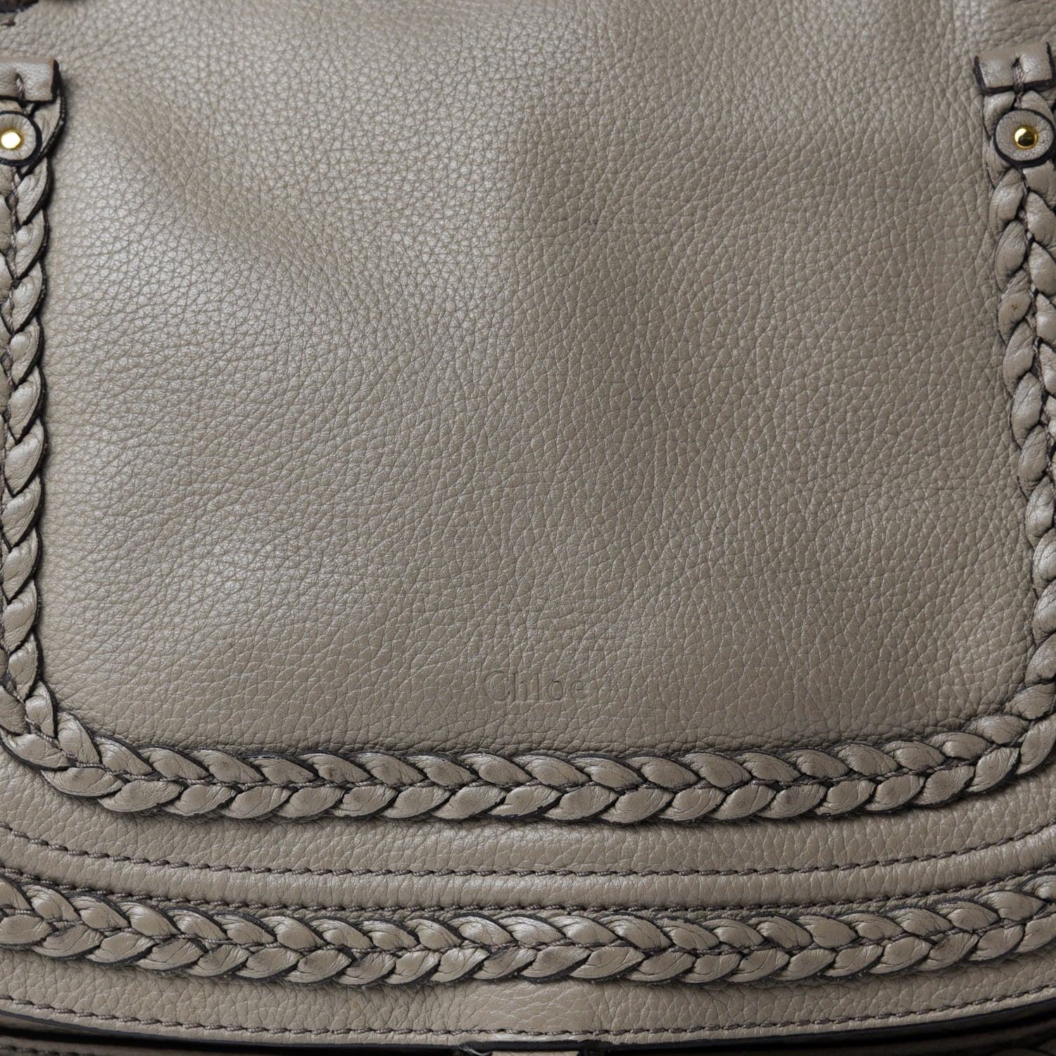 Chloe Calfskin Braided Medium Marcie Satchel Motty Grey 15 of 15