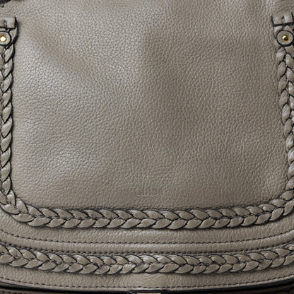 Chloe Calfskin Braided Medium Marcie Satchel Motty Grey 15 of 15