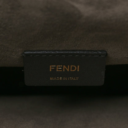 Fendi Vitello Century Wicker FF 1974 Embossed Medium Runaway Shopper Tote Black 5 of 5