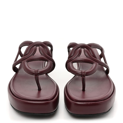 Hermes Nappa Gipsy Sandals 38 Rouge Marsala 2 of 9