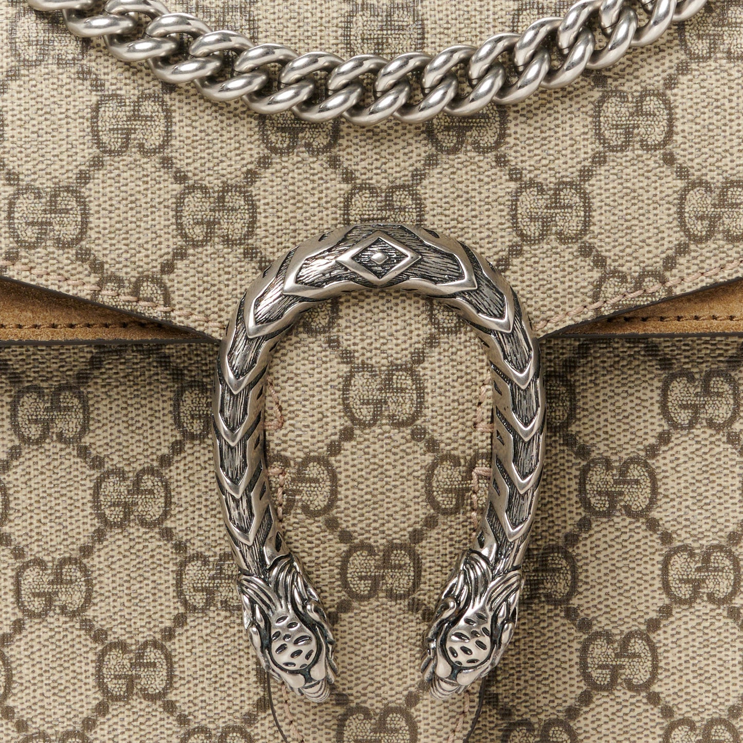 GG Supreme Monogram Small Dionysus Shoulder Bag Taupe