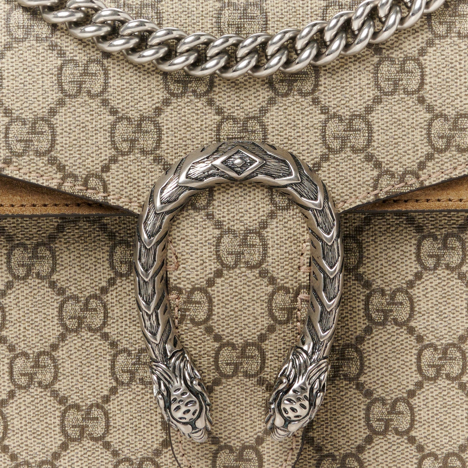 Gucci GG Supreme Monogram Small Dionysus Shoulder Bag Taupe 8 of 12