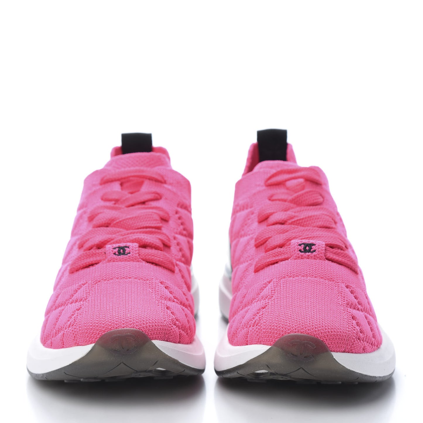 Mixed Fibers Quilted Womens CC Sneakers 37 Bright Pink