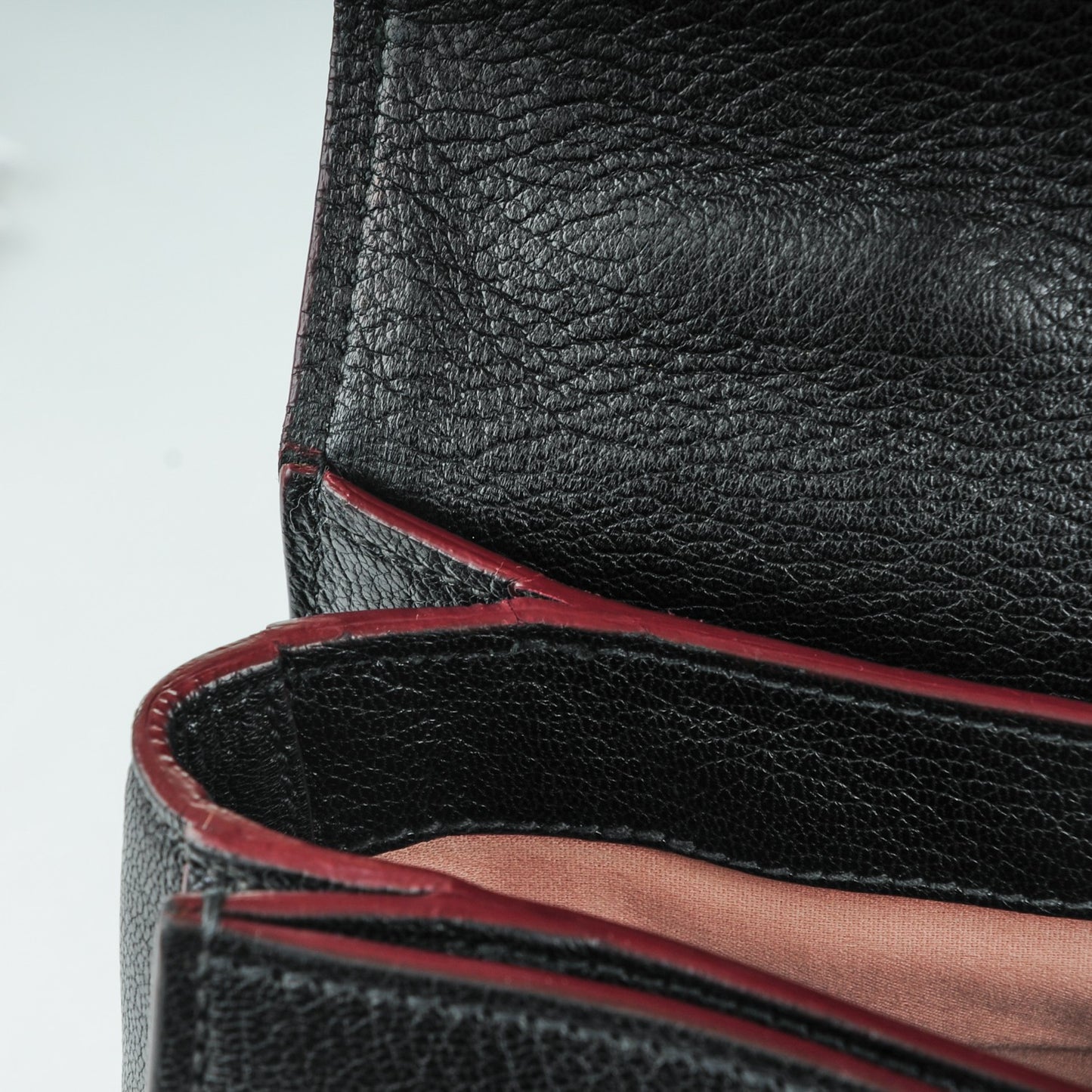 Goatskin Madras Shoulder Bag Nero Black