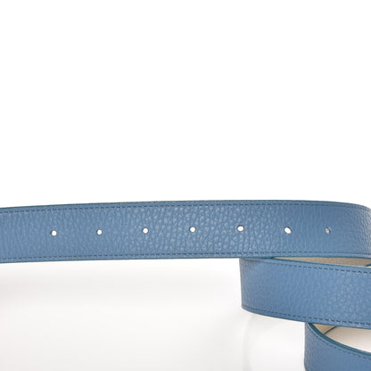 Louis Vuitton Taurillon Calfskin 30mm LV Initiales Reversible Belt 80 32 Blue 4 of 7