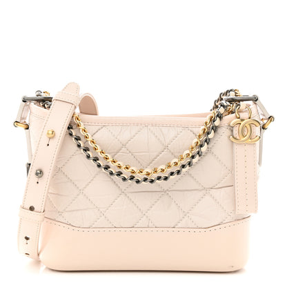 Chanel Aged Calfskin Quilted Small Gabrielle Hobo Light Pink 1 of 10