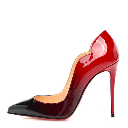 Christian Louboutin Patent Degrade Hot Chick 100 Pumps 36.5 Black Red 1 of 10