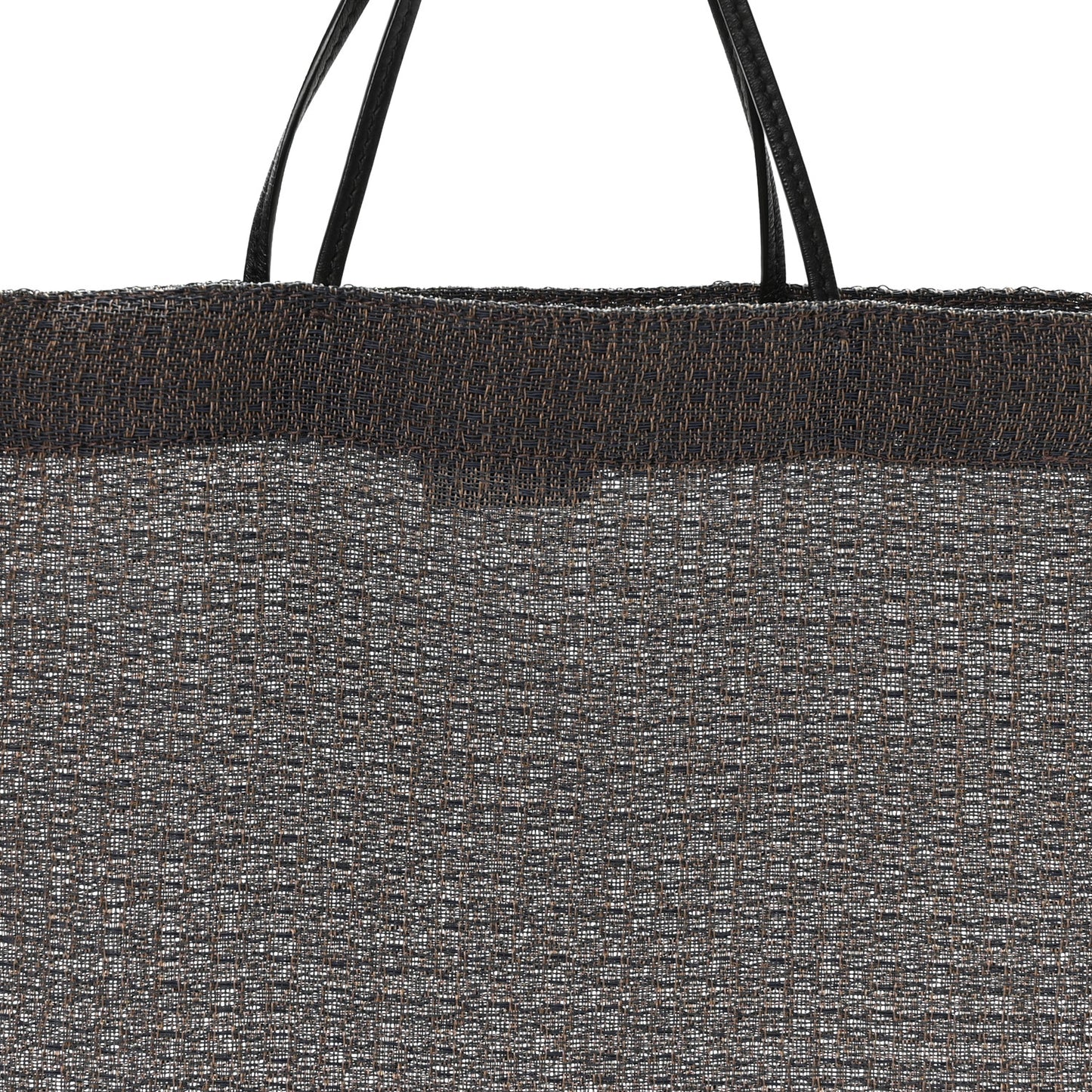 Mesh Saddle Calfskin Mini Barn Tote Bag Blue