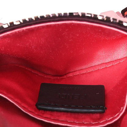 Fendi Sequin Paillettes Shiny Nappa Sex and the City Nano Maxi Buckle Baguette Charm Granata 5 of 13