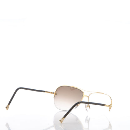 Louis Vuitton Monogram Petite Viola Pilote Aviator Sunglasses Z0571U Brown 4 of 8