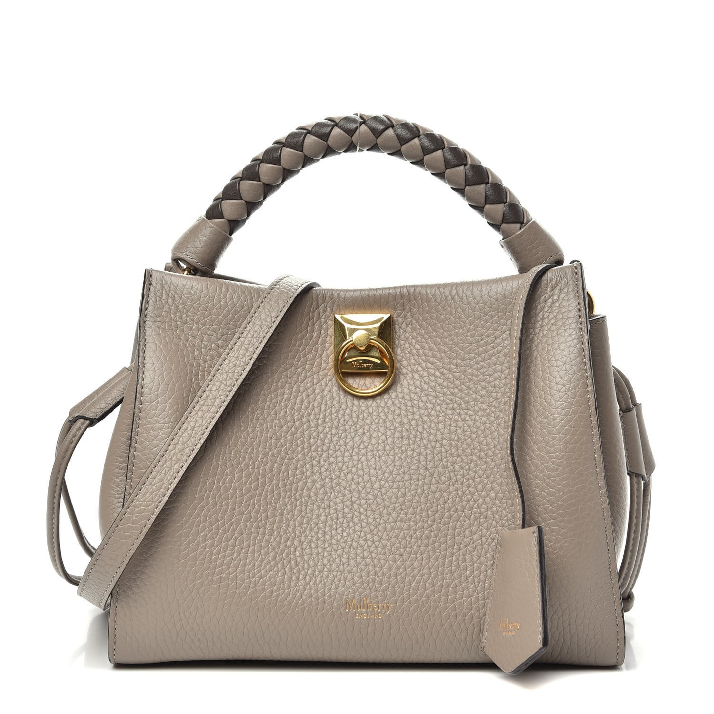 Heavy Grain Small Iris Tote Powder Grey Dark Clay
