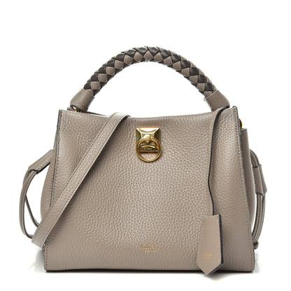 Mulberry Heavy Grain Small Iris Tote Powder Grey Dark Clay 1 of 10