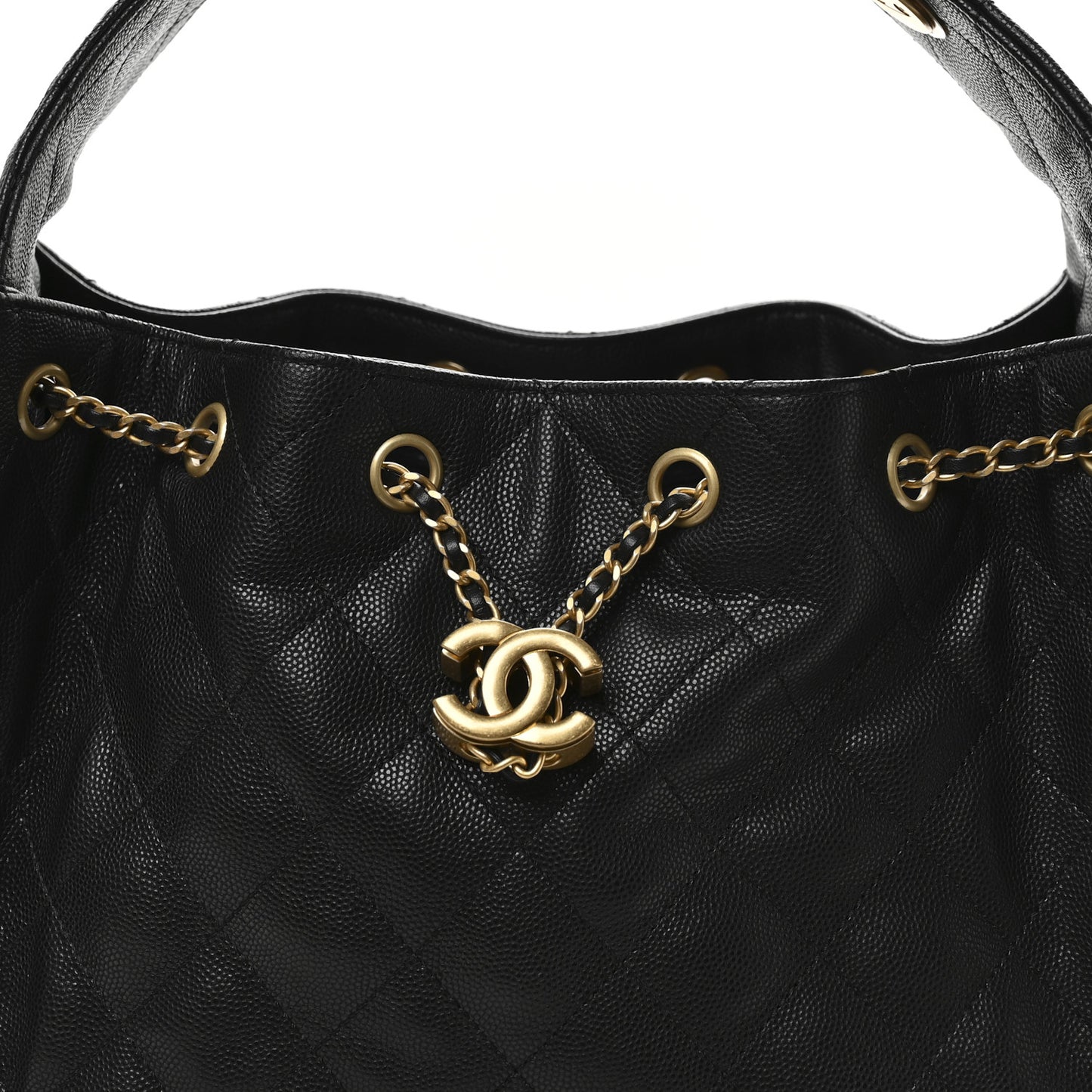 Caviar Quilted Small Chanel 25 Handbag Black