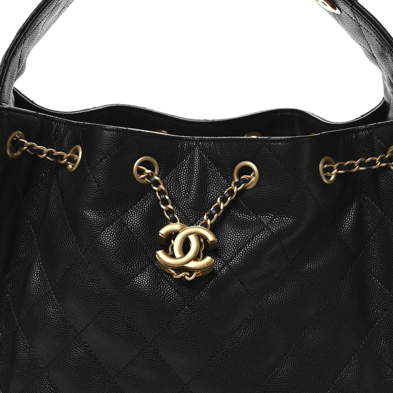 Chanel Caviar Quilted Small Chanel 25 Handbag Black 8 of 11