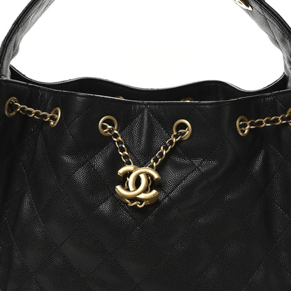 Chanel Caviar Quilted Small Chanel 25 Handbag Black 8 of 11