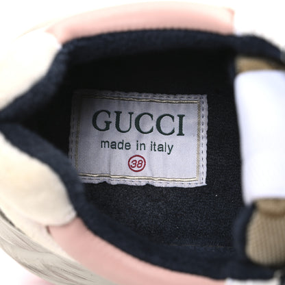 Gucci GG Supreme Monogram Mix Monogram Womens Rhyton Sneakers 36 London Blue Beige Pale Pink 9 of 10