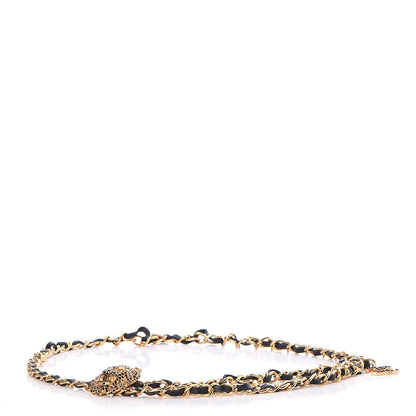 Chanel CHANE Lambskin Crystal Lion Chain Belt Gold 1 of 11