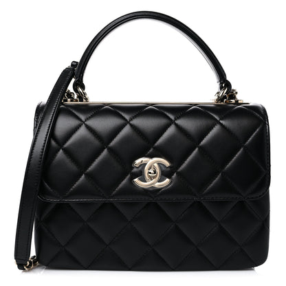 Chanel Lambskin Quilted Small Trendy CC Dual Handle Flap Bag Black 1 of 10