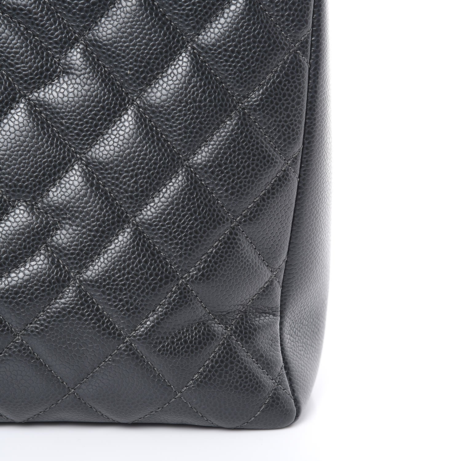 Chanel Caviar Quilted Grand Shopping Tote GST Dark Grey 10 of 10