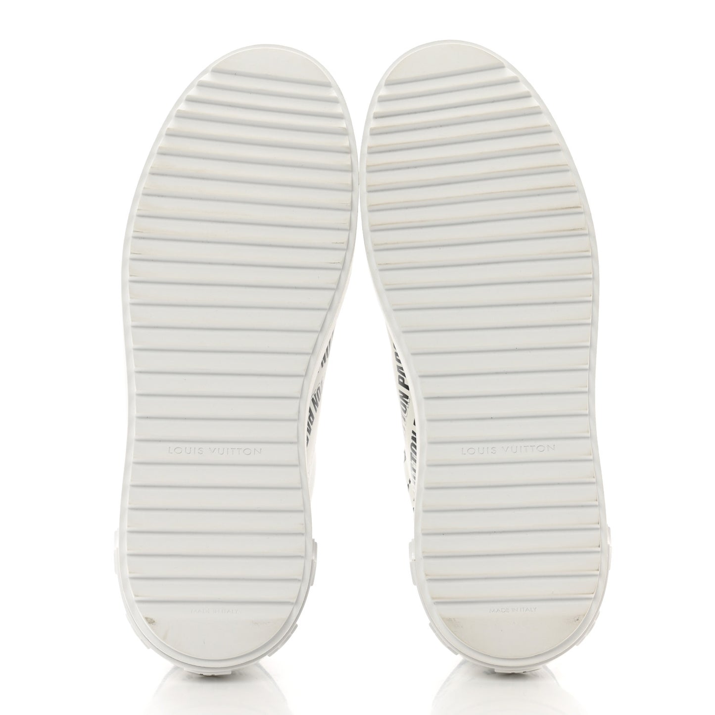 Calfskin Printed Time Out Trainer Sneakers 39 White
