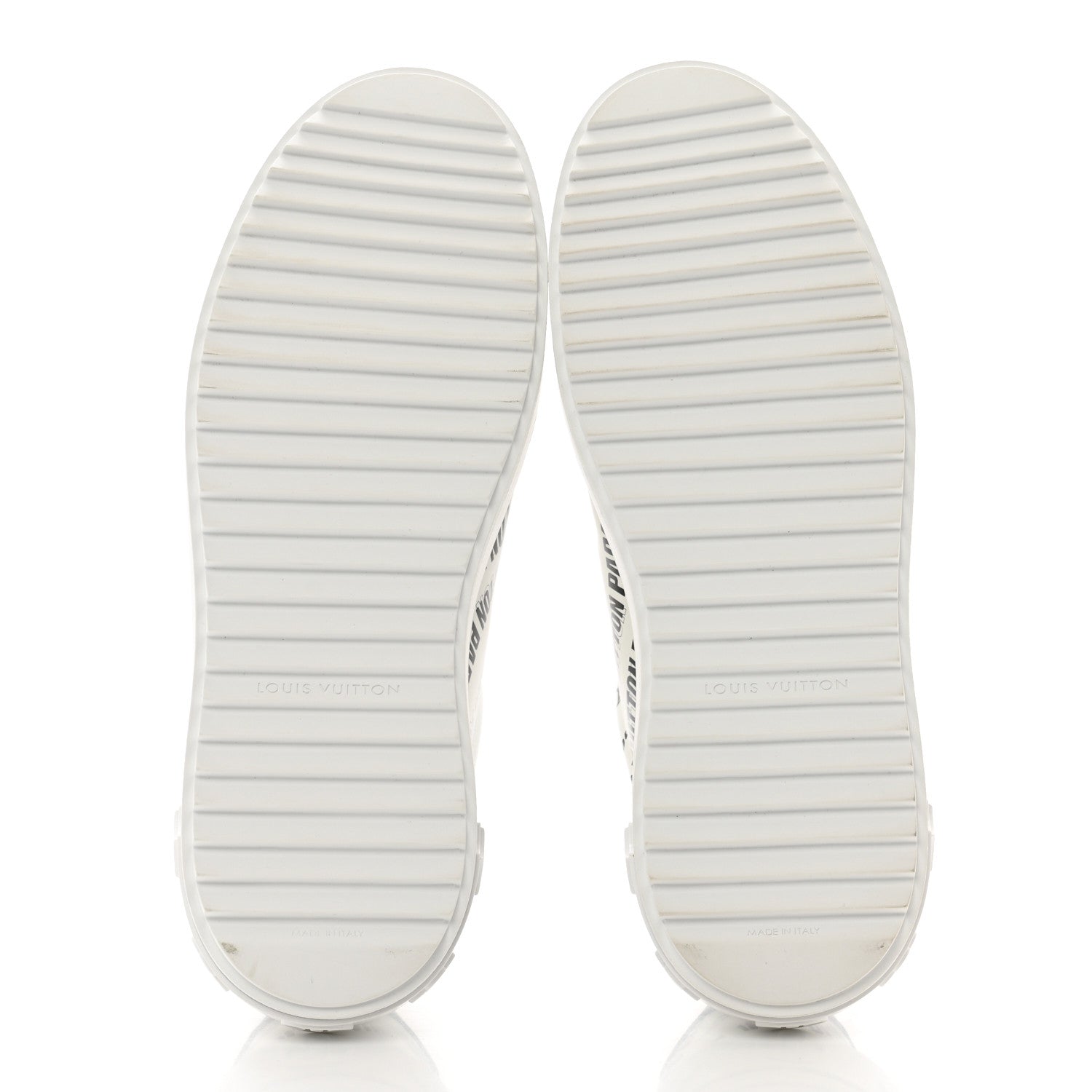 Louis Vuitton Calfskin Printed Time Out Trainer Sneakers 39 White 5 of 10