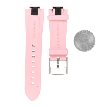 Louis Vuitton Rubber Monogram Tambour 10mm Watch Strap Pink 2 of 3