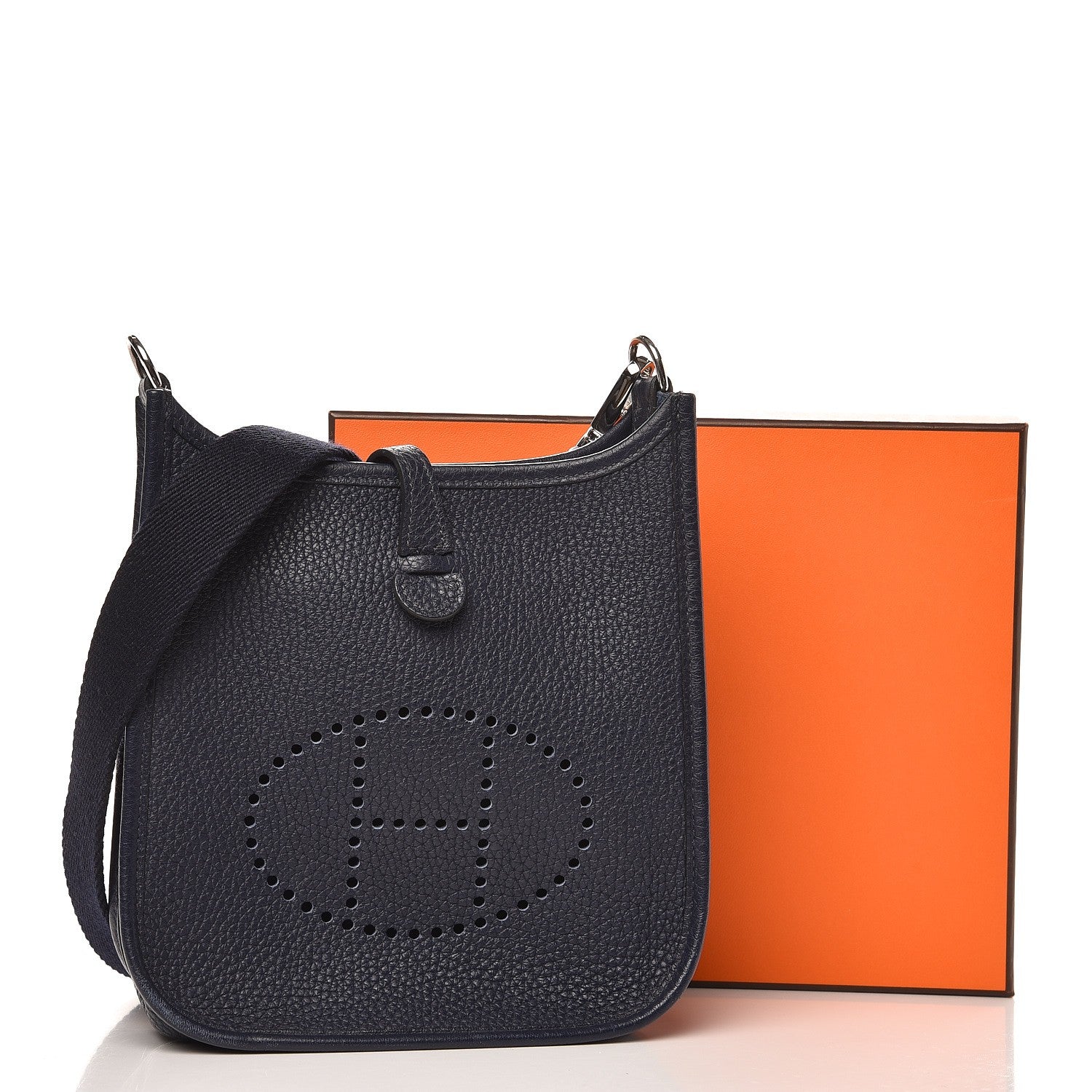 Hermes Taurillon Clemence Amazone Evelyne TPM Bleu Nuit Bleu Indigo 9 of 9