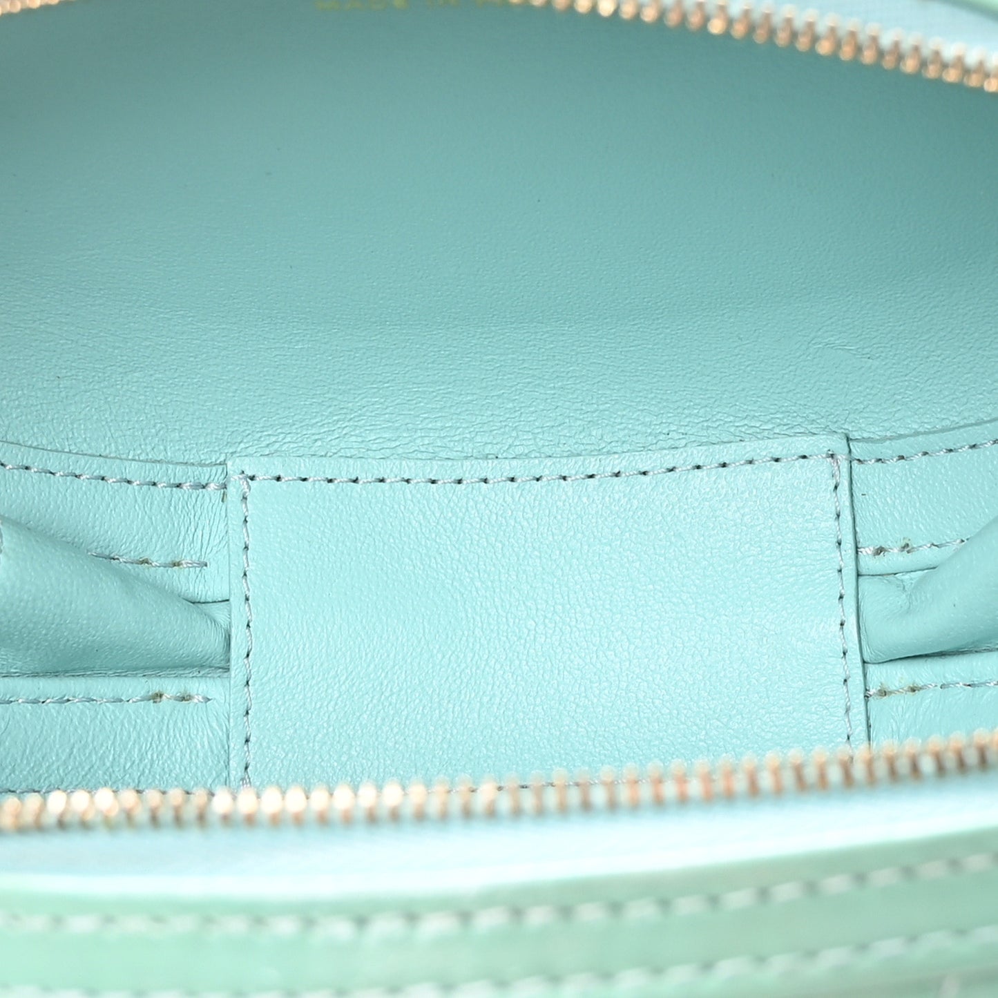 Calfskin Chevron Stitched Evening Bag Blue