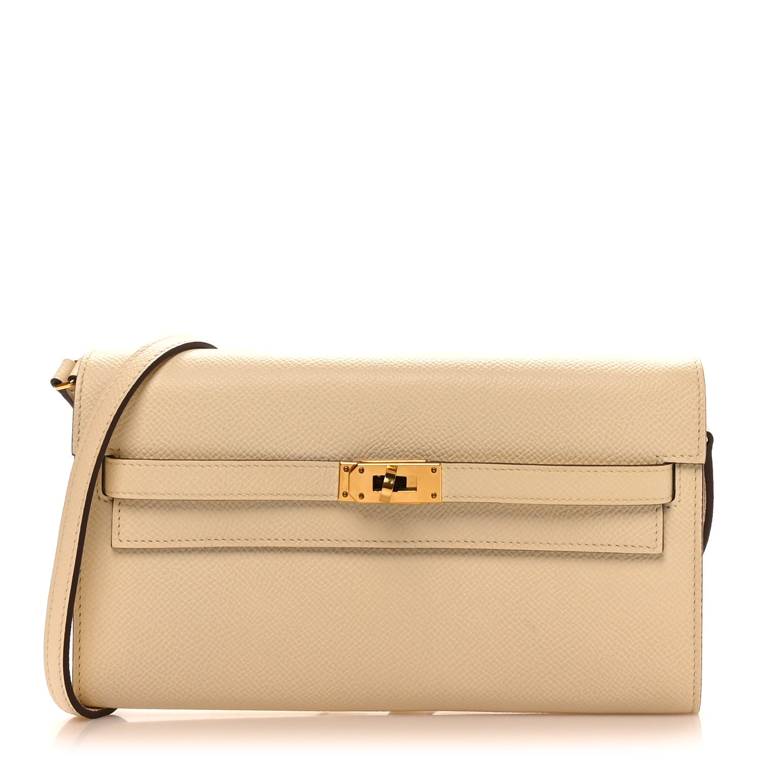 Hermes Epsom Verso Kelly Wallet To Go Nata Jaune Poussin 1 of 11