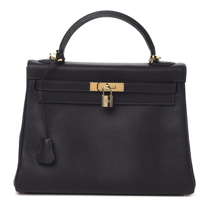 Hermes Togo Kelly Retourne 32 Indigo 1 of 11