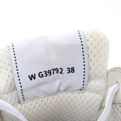 Chanel Fabric Laminated Calfskin Stretch CC Sneakers 38 White Silver 9 of 10