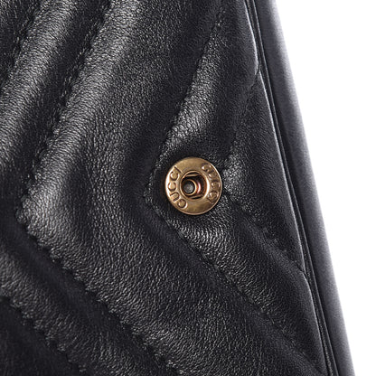 Gucci Calfskin Matelasse Super Mini GG Marmont Shoulder Bag Black 12 of 13